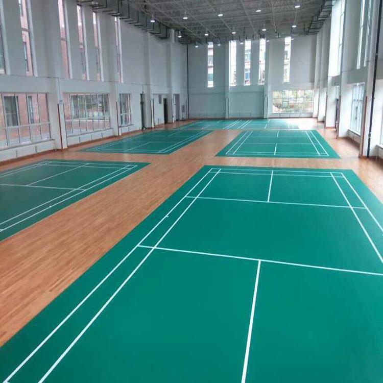 羽毛球地胶包工包料pvc运动地板
