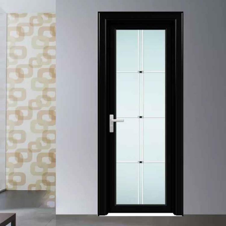 广西贵港钢化玻璃洗手间门现货 佛山厂家批发钛镁铝合金卫生间门