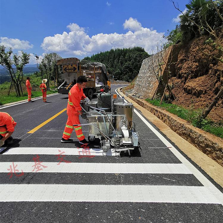 重庆马路划线 长寿工业园区道路热熔标线施工公司