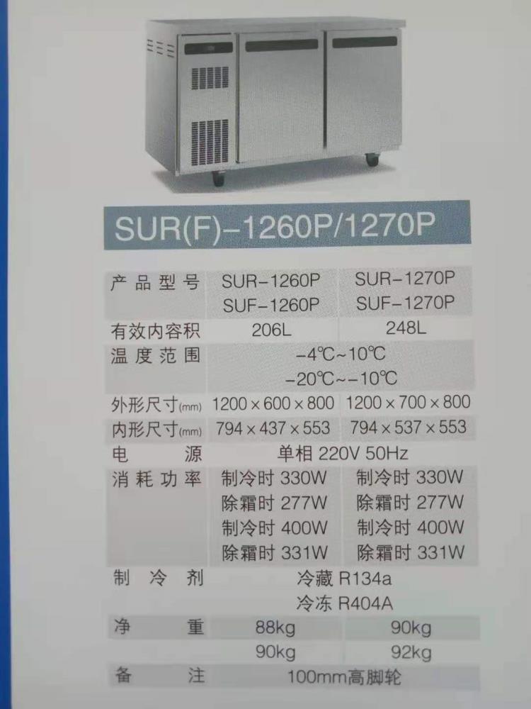 松下平臺冷凍柜新品SUF-1260P