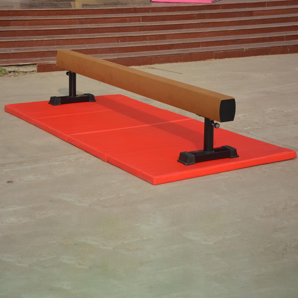 体操平衡木可升降软体平衡木儿童实木加厚管材平衡木体操训练器材