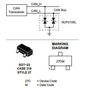 CAN和LIN通信系統保護器件ESD二極管24V