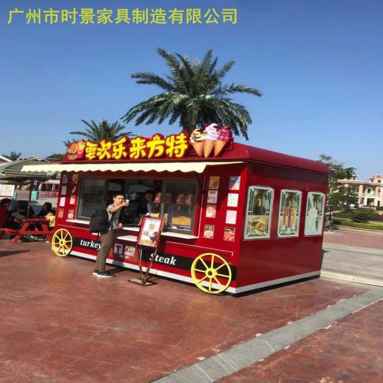 廣州商業(yè)街售貨車 步行街售貨車 戶外實木售賣亭