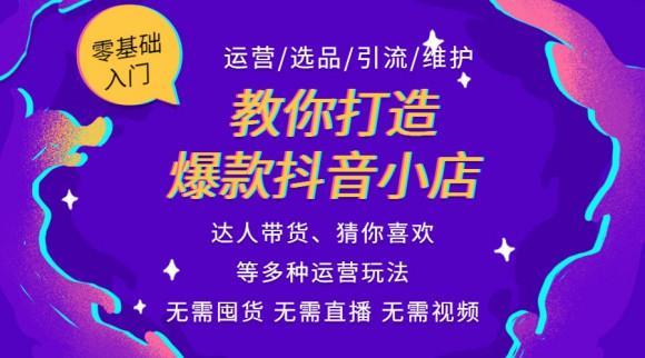 抖音小店系统式运营培训一对一全程指导