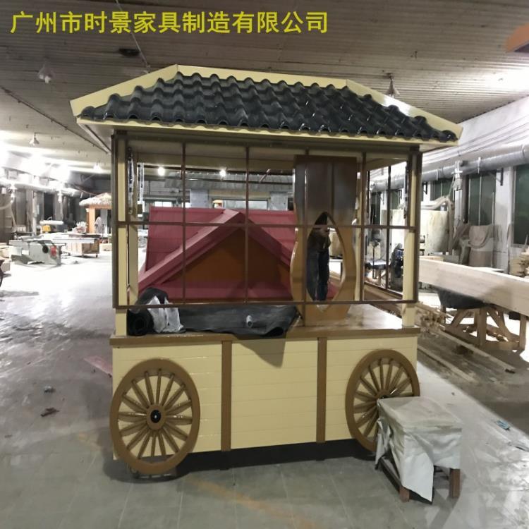 膠南商業(yè)街戶外實(shí)木售賣亭 海門游樂園美食車