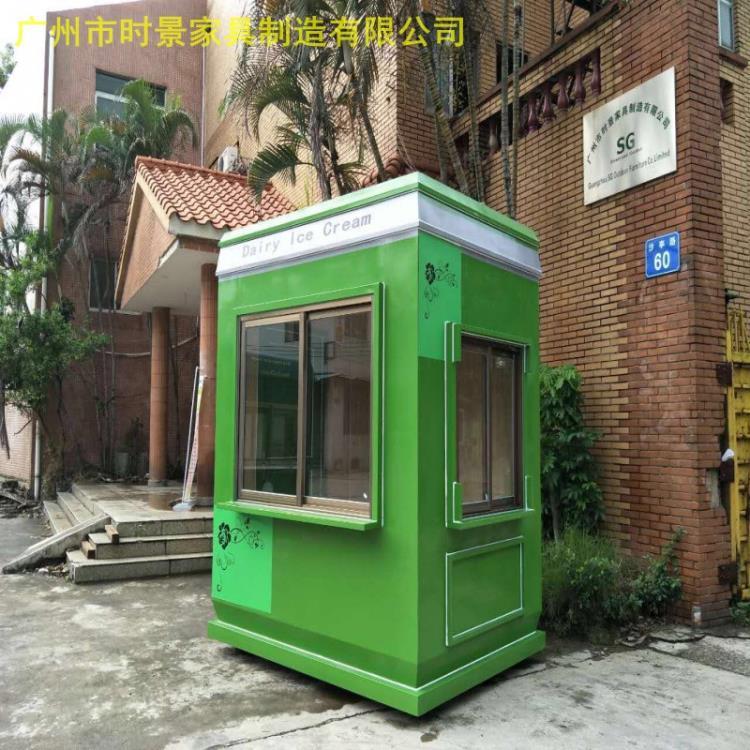 蘇州商業(yè)街戶外實(shí)木售貨亭 泰安公園實(shí)木售貨亭