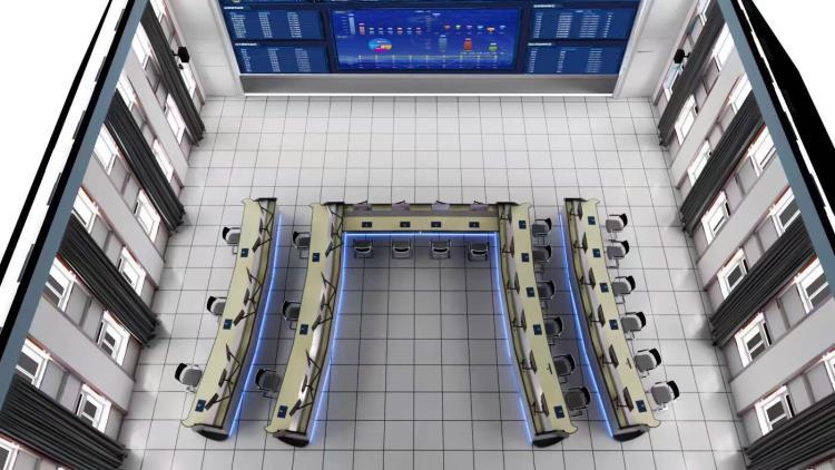 新款操作臺航空學院監(jiān)控臺弧形操作臺