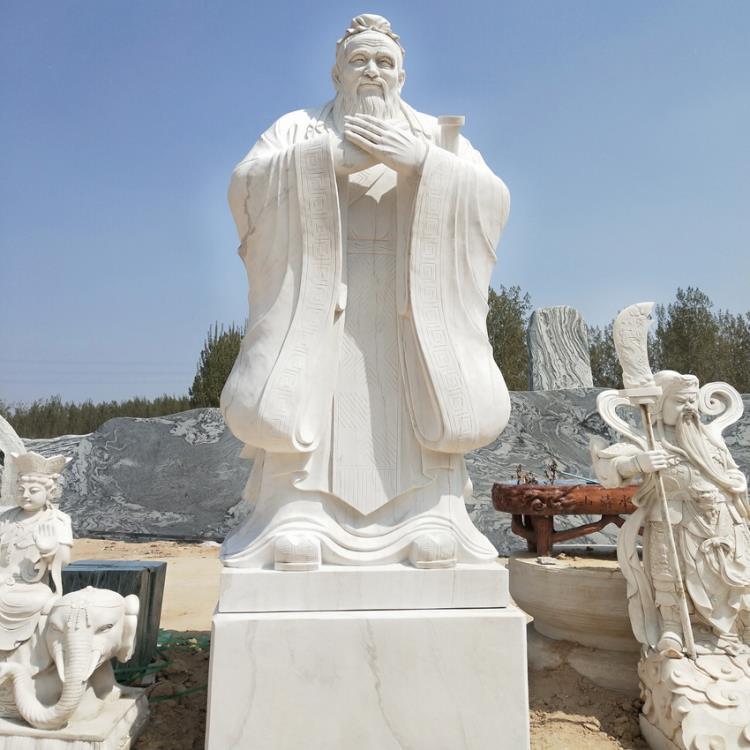河北漢白玉石雕校園雕塑孔子漢白玉石雕佛像人物雕塑現(xiàn)貨優(yōu)惠