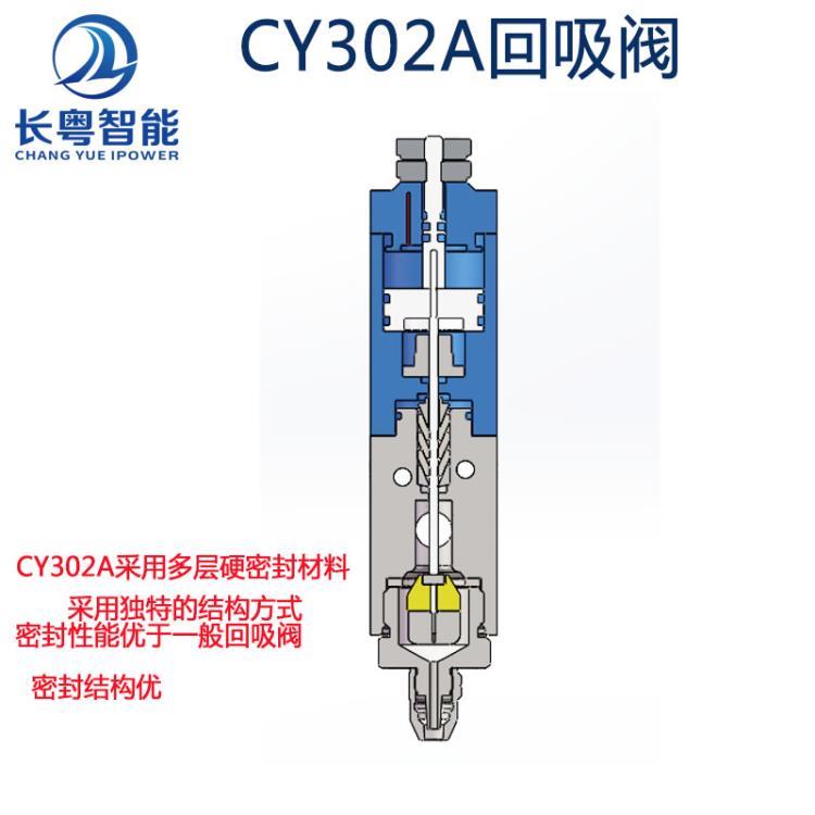 点胶阀喷雾阀厂家直销长粤智能CY302A精密回吸阀环氧黄胶