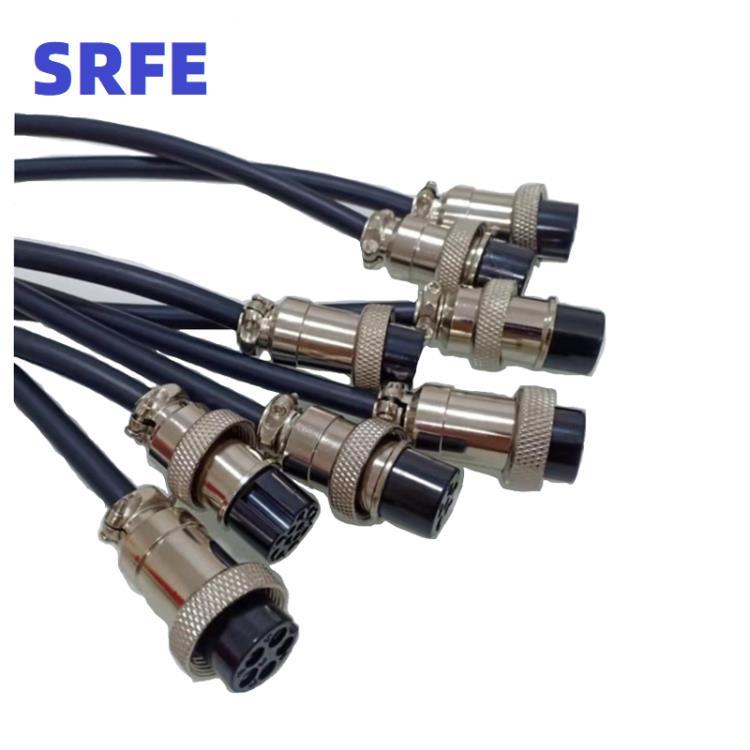 設(shè)備電源線GX12GX16GX20航空插頭焊線加工成品線