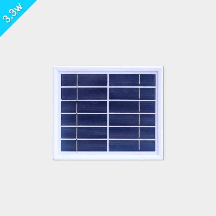 3.3W白色邊框多晶太陽能光伏板