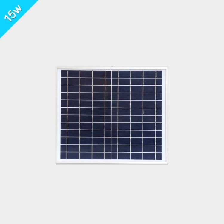 15w鋁邊框多晶玻璃太陽能電池板