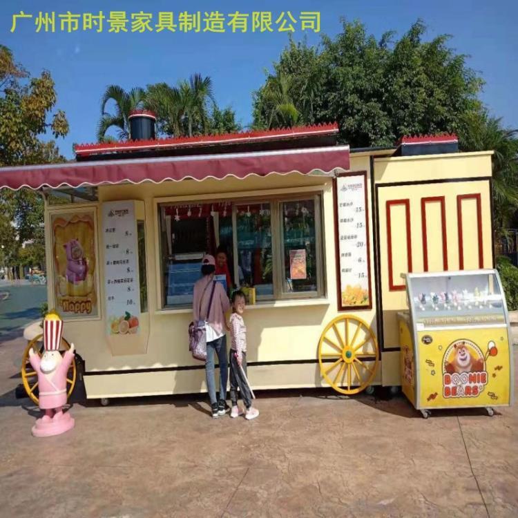 飲料奶茶售賣(mài)亭 主題公園商品掛件售貨車(chē)