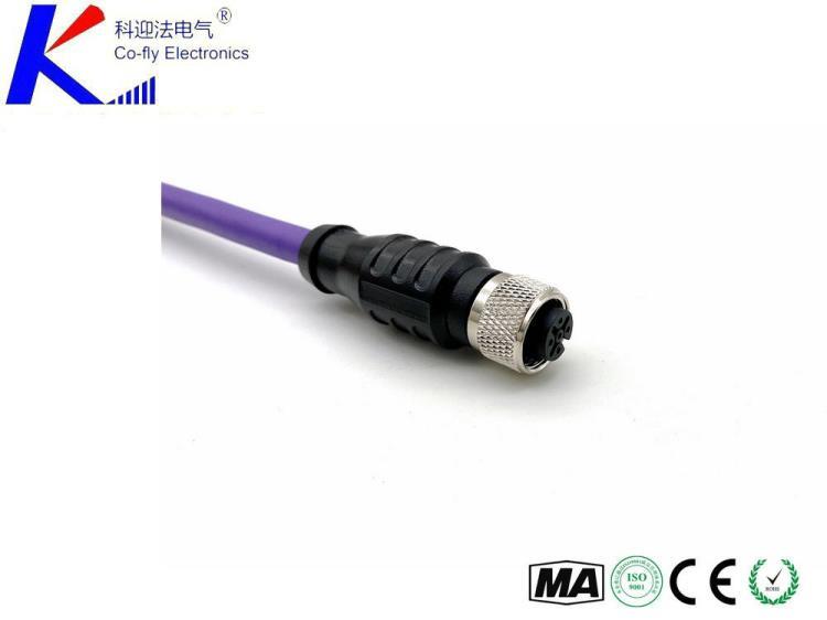 m12防水連接器預(yù)制一體式帶線PUR PVC屏蔽型 A型