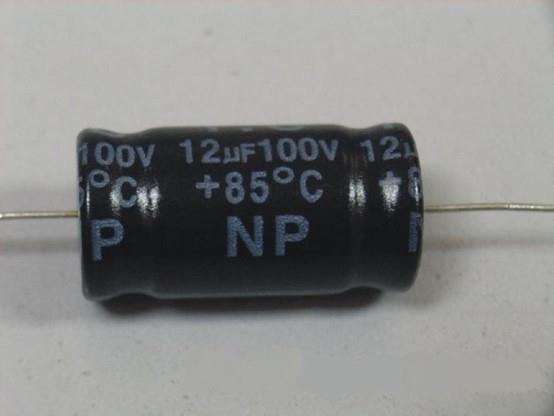 无极性电解电容器卧式NP12UF100V 12x21 85度