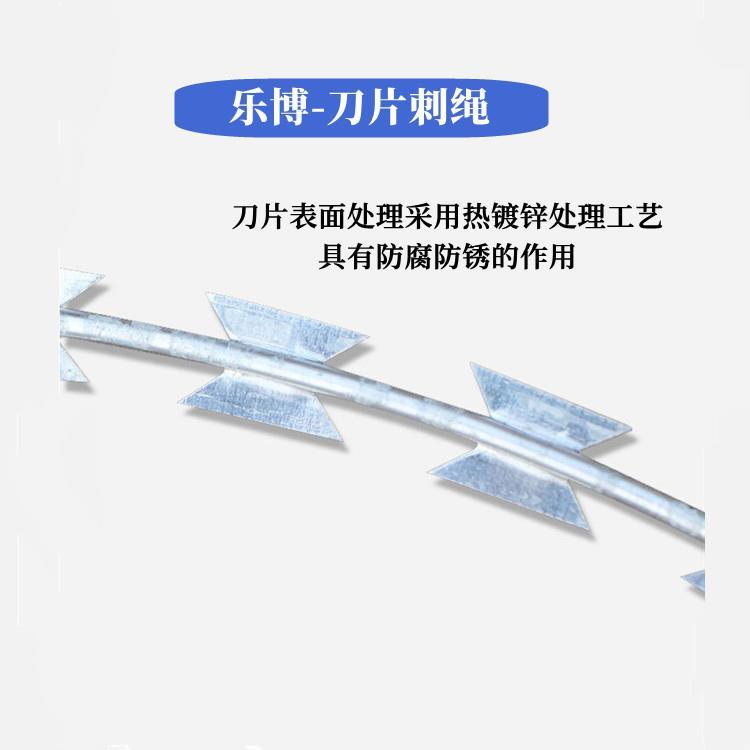 防盗刺刀片刺绳 防锈拉力刀片刺绳 高铁围墙刀片刺绳