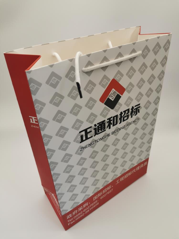 厦门印制厂家手提袋白卡纸袋礼品服装袋子定 制包装广告购物袋印