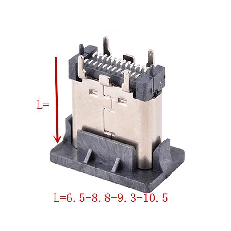 TYPE-C 24P母座立式贴片L6.5-8.8-9.3