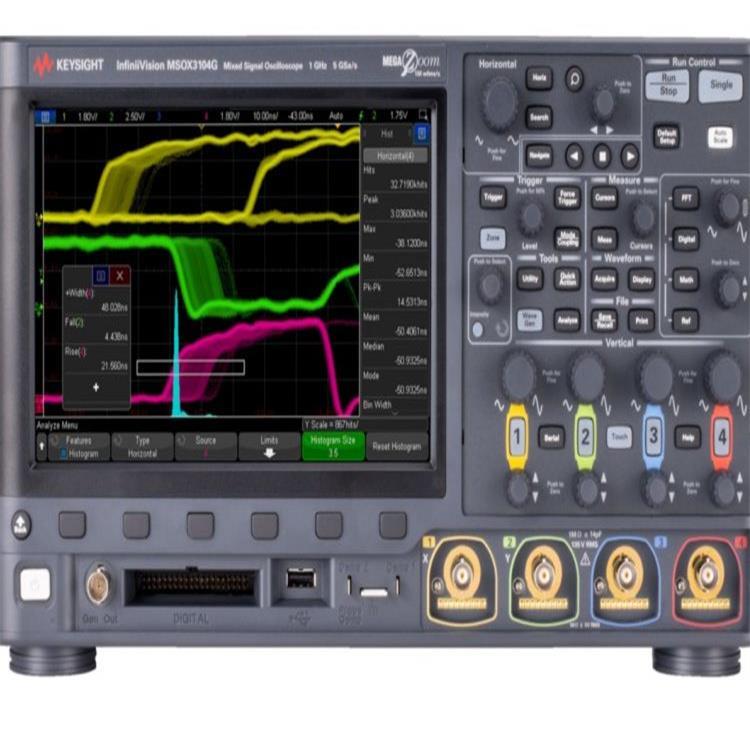 是德DSOX3104G示波器1 GHz四 个模拟通道