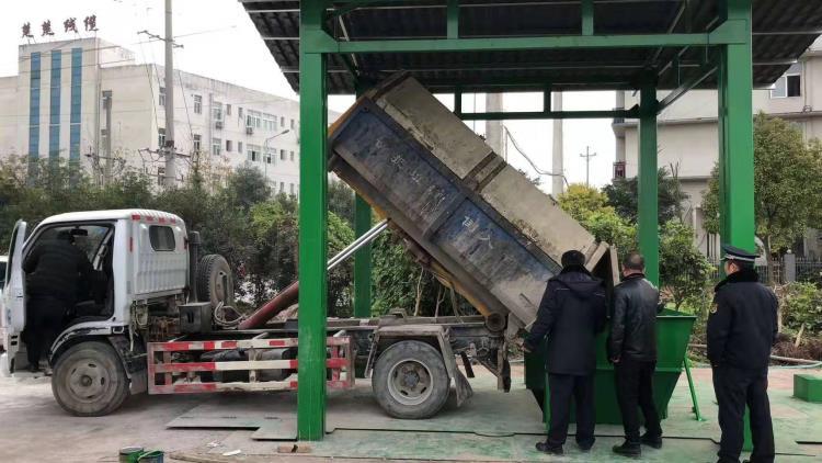 地面式水平压缩垃圾库水平压缩垃圾中转站校园用小型垃圾压缩设备