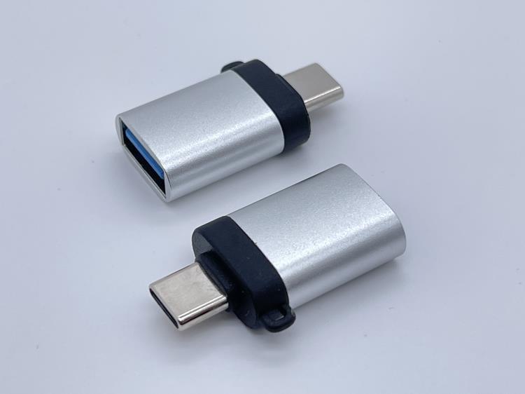 USB3.0AF 转 TYPE-C 带挂件 铝壳 手机转接头