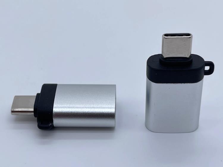 USB3.0AF 转 TYPE-C 带挂件 铝壳 手机转接头