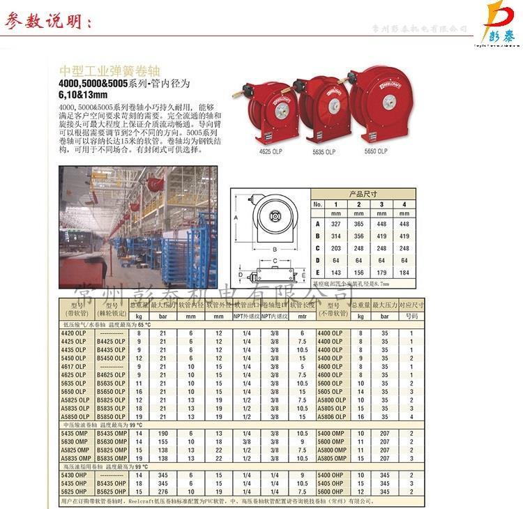 锐技工业弹簧卷轴3620OLP卷盘5850OLP高中低压盘