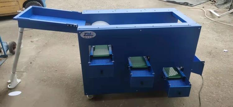 山東煙臺志明牌帶傳送帶的藍莓滾筒調(diào)速分級機