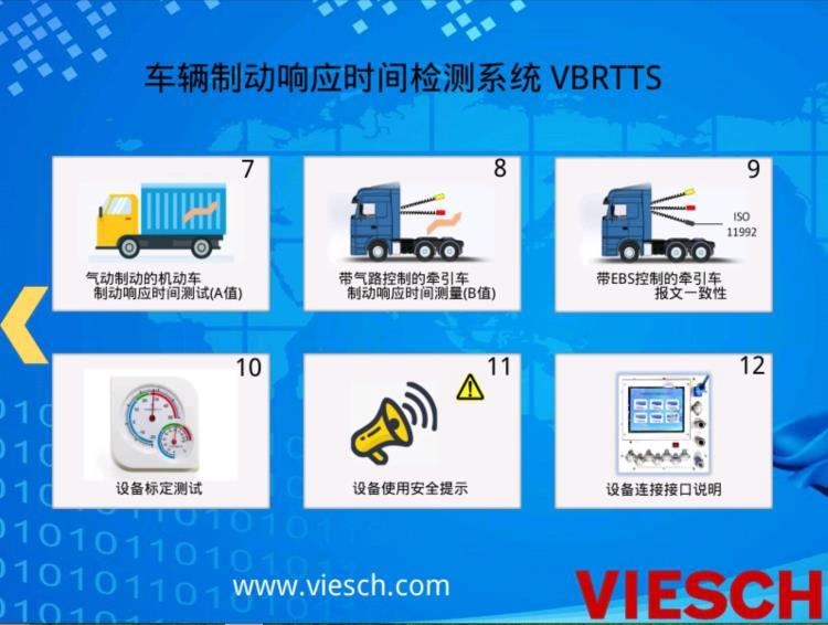 车辆挂车制动响应时间检测系统VBRTTS