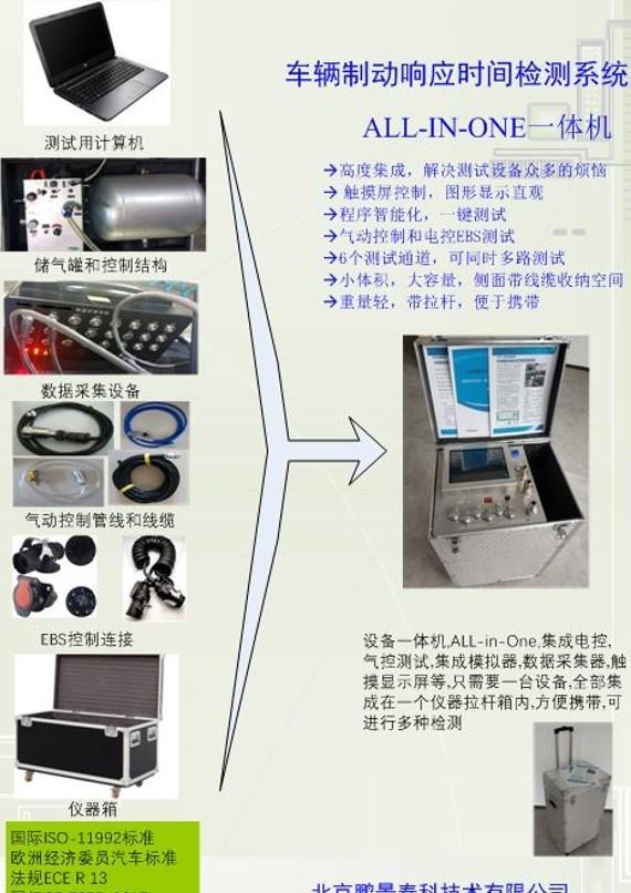 车辆挂车制动响应时间检测系统VBRTTS