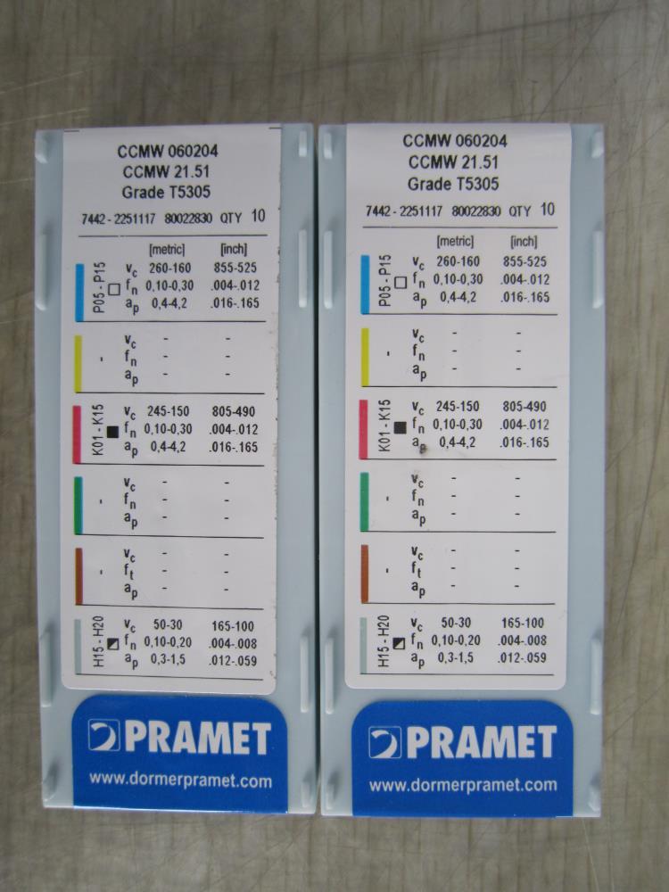 普拉米特Pramet 数控刀具CCMW 060204T534