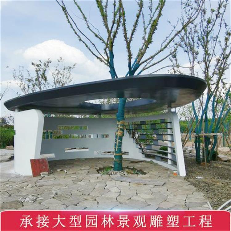 大型广场不锈钢廊架定制 景观园林小区金属亭做 铁艺烤漆户